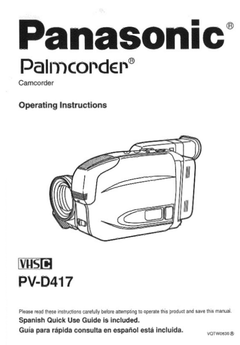 Panasonic Palmcorder PV-D417 User manual