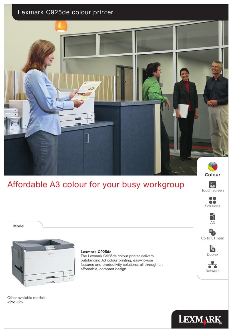 Lexmark C925de User manual