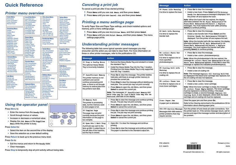 Lexmark C912 User manual
