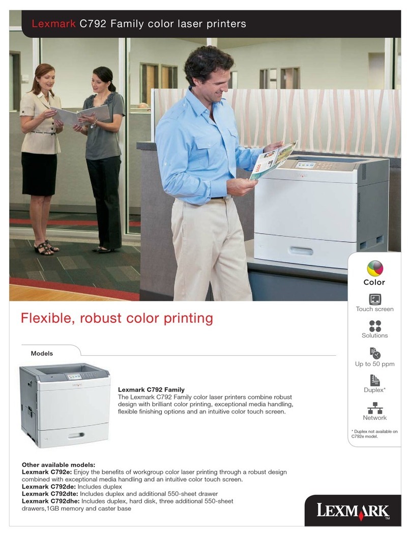 Lexmark C792dhe User manual