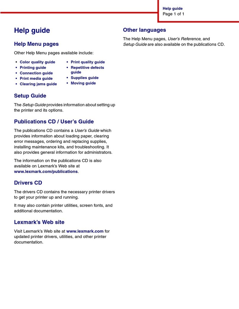 Lexmark C 760 User manual