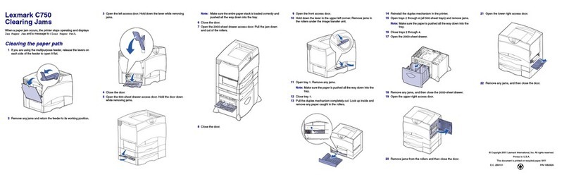 Lexmark C 750 User manual