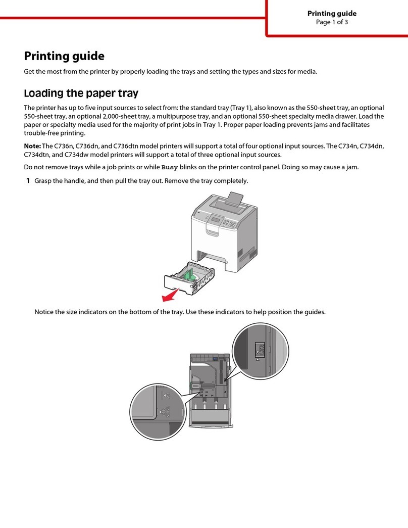 Lexmark C734dn Configuration guide