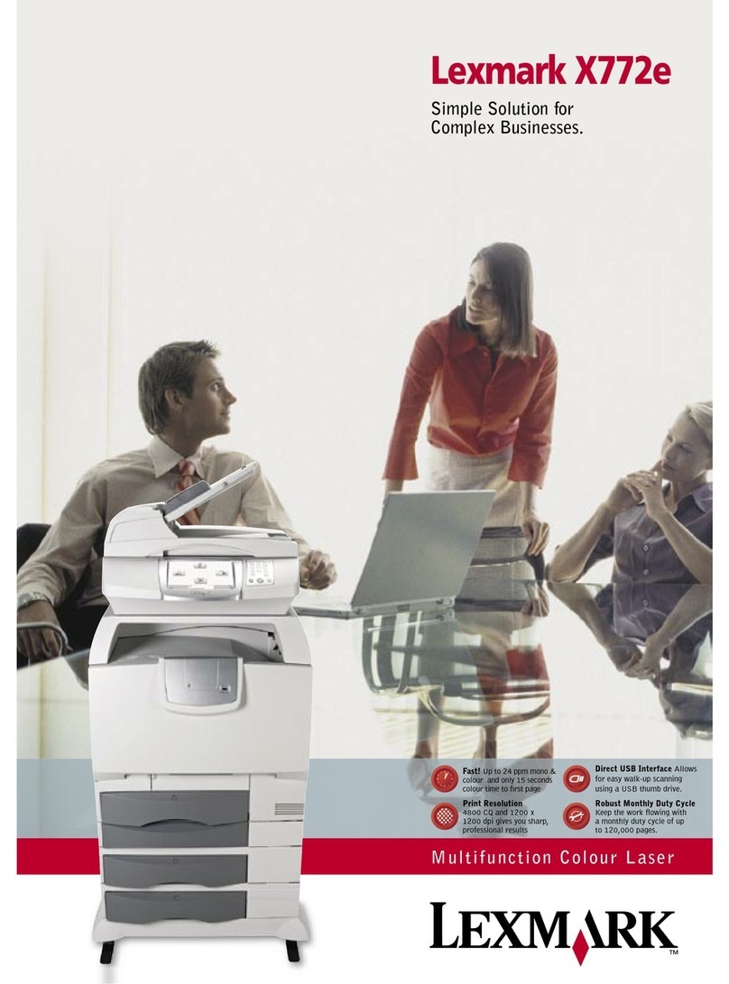 Lexmark X772e User manual