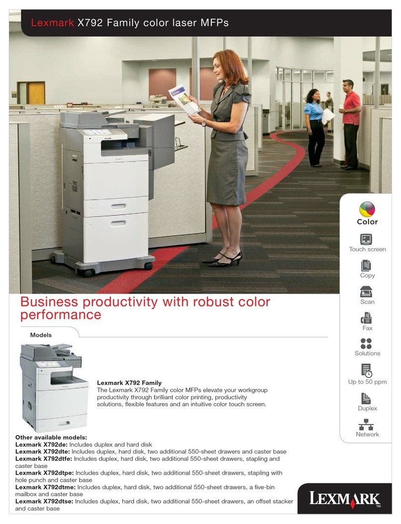 Lexmark X792dtfe User manual Lexmark X792dtfe User manual
