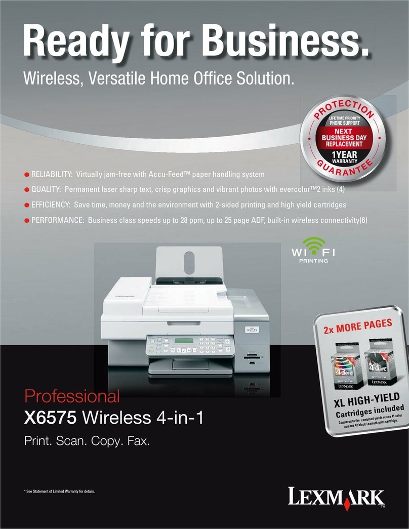 Lexmark X6575 Specifications