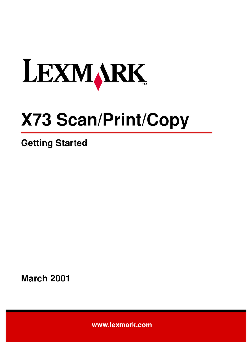 Lexmark X73 Series User manual