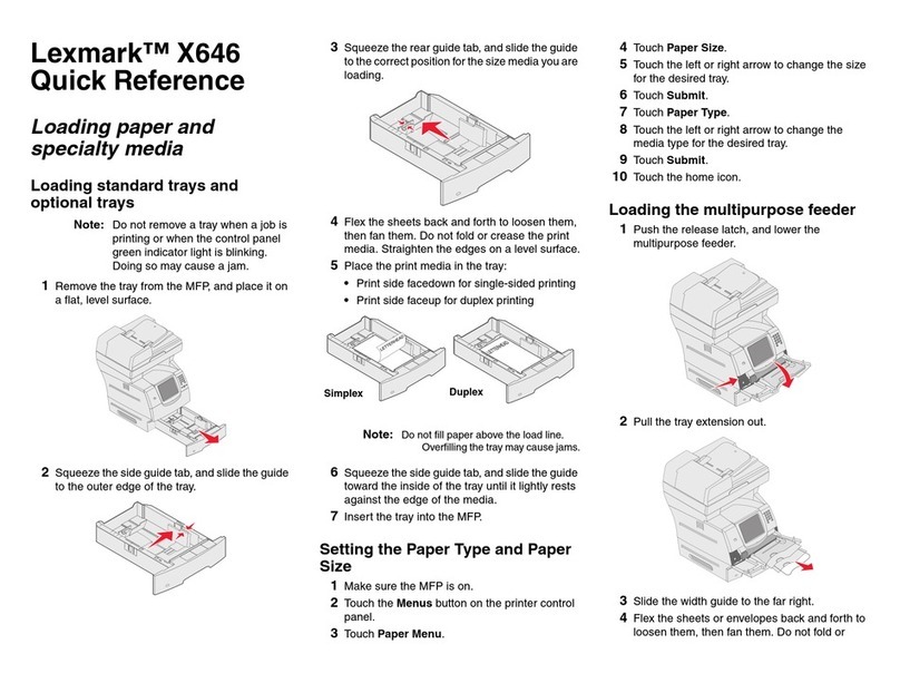 Lexmark X644E - With Modem Taa/gov User manual