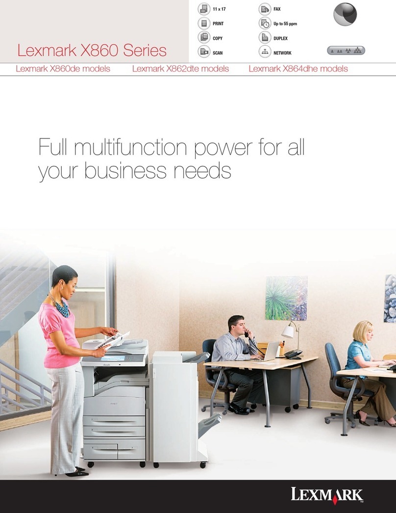 Lexmark 19Z0201 - X 862dte 4 B/W Laser User manual
