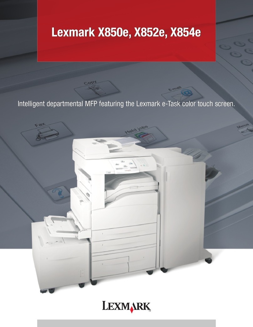 Lexmark X850e User manual