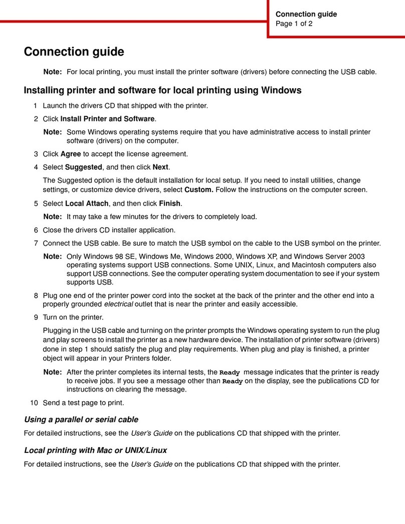 Lexmark T640 series Connection guide