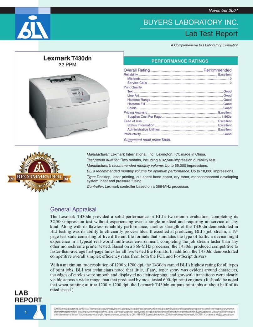 Lexmark T430dn User manual