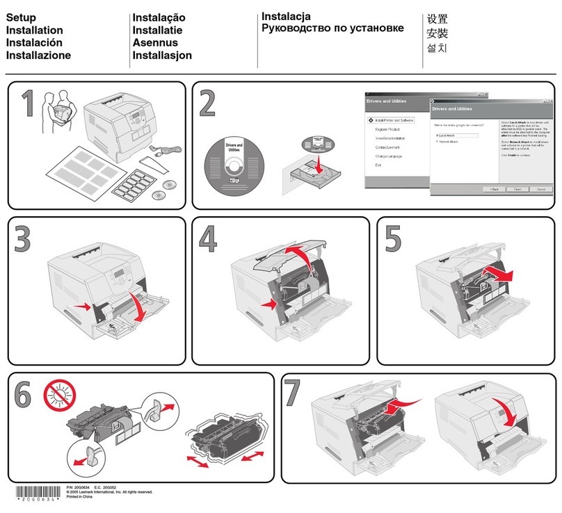 Lexmark Optra T642n Operating and safety instructions
