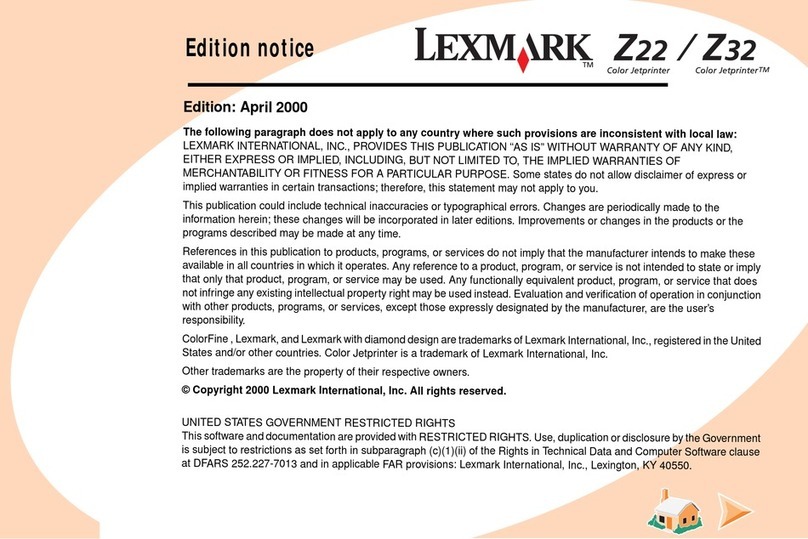 Lexmark Z22 User manual