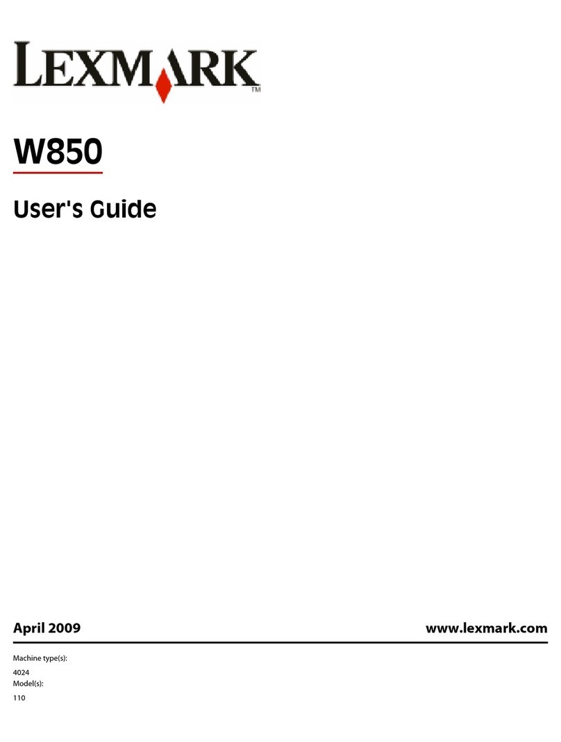Lexmark W850dn User manual