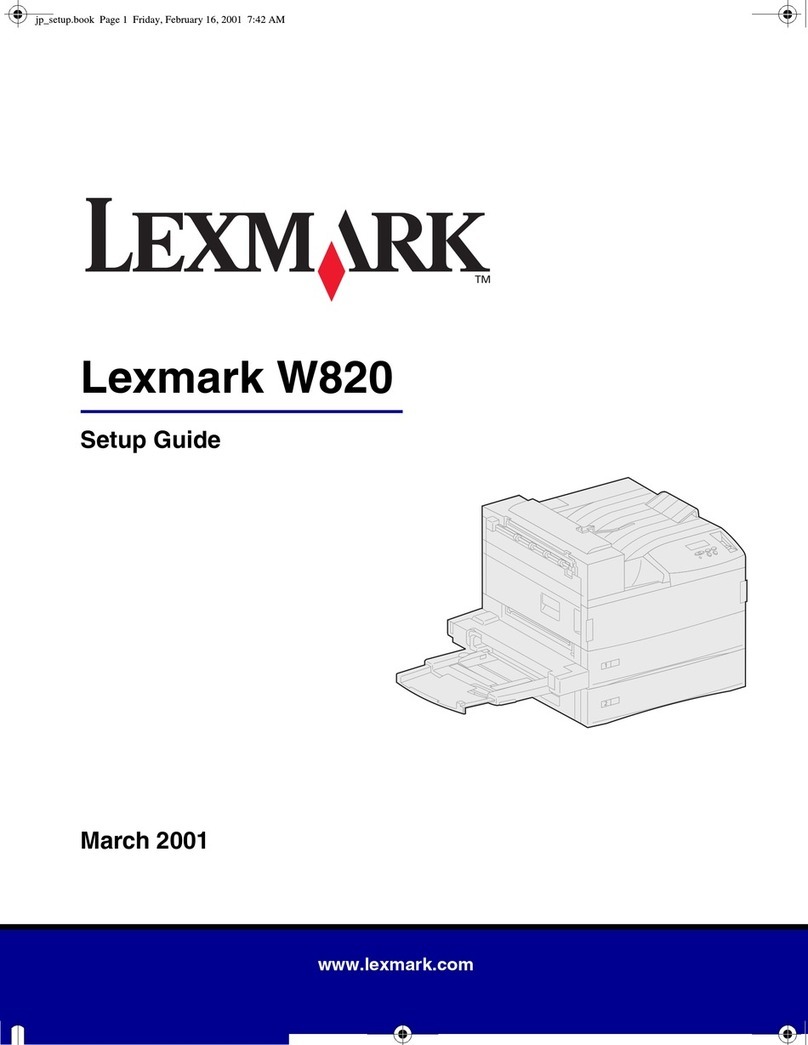 Lexmark W820dn User manual