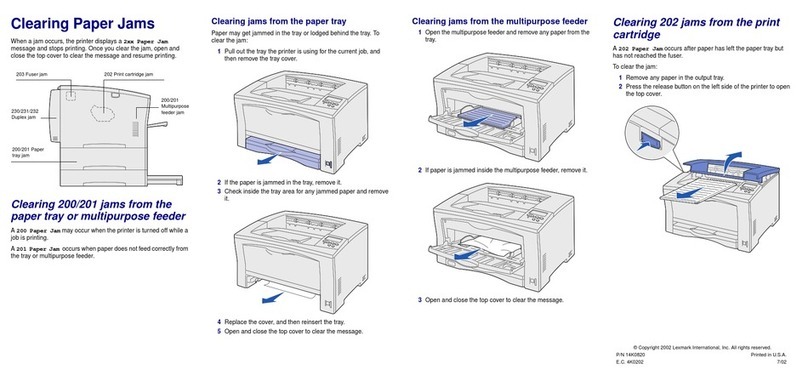 Lexmark W812 Quick reference guide