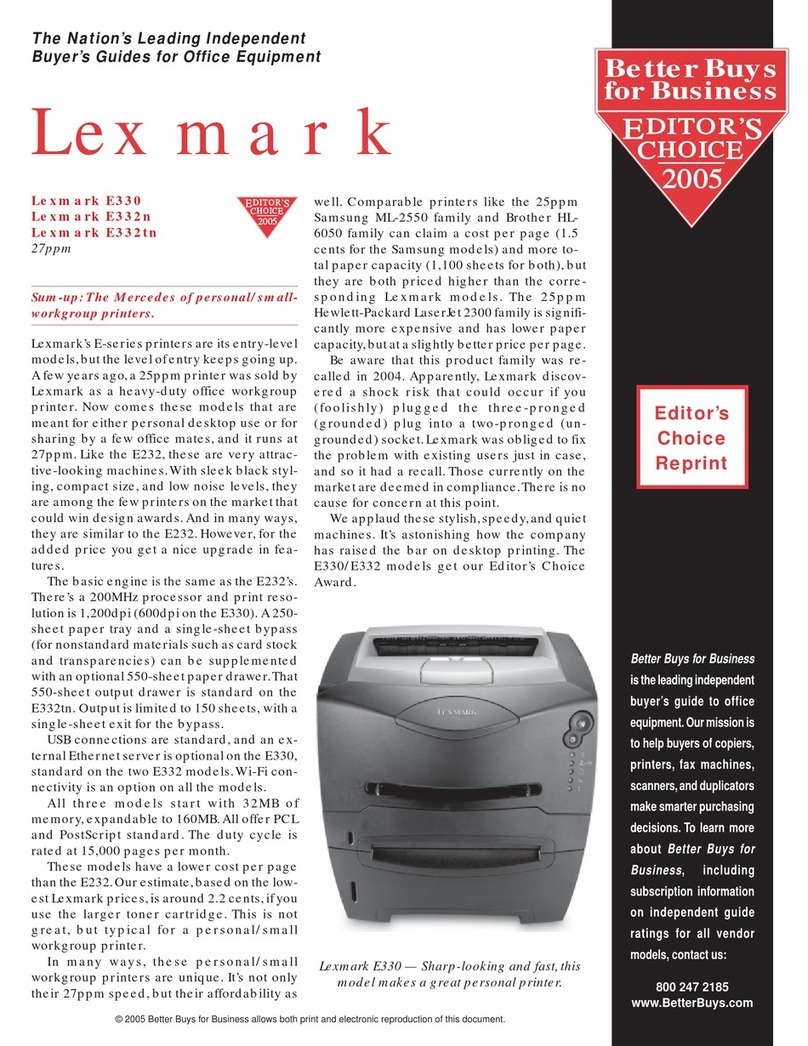 Lexmark E 330 brochure