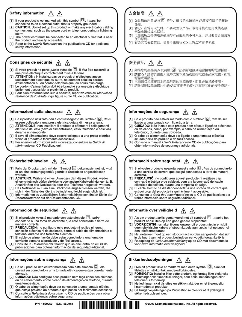 Lexmark E 330 Original instructions Lexmark E 330 Original instructions