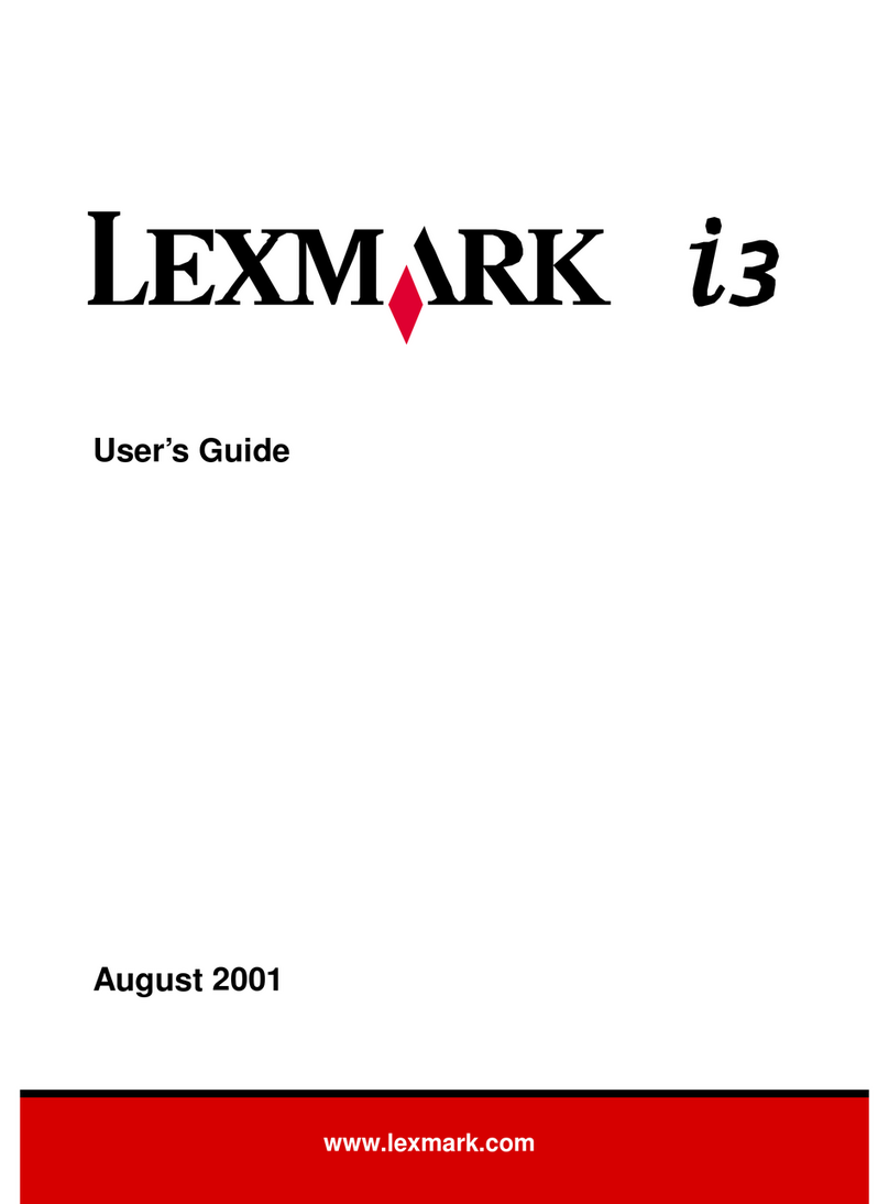 Lexmark i3 User manual