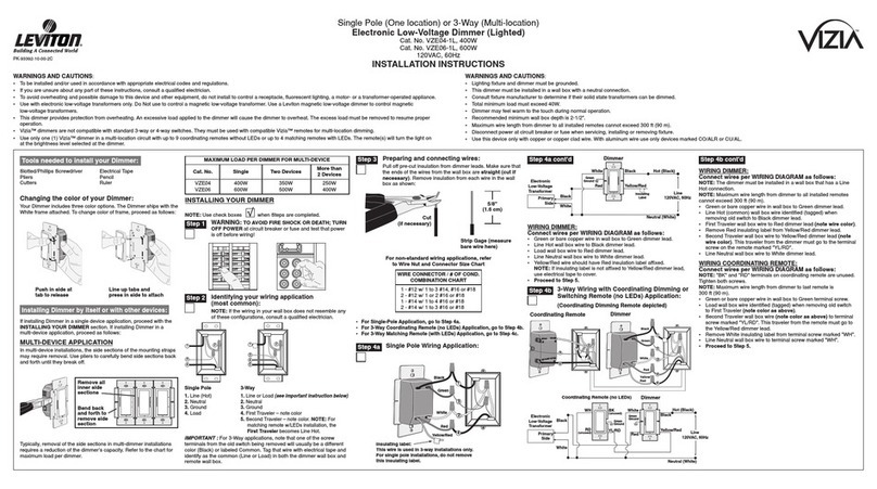 Leviton VZE04-1L installation instructions
