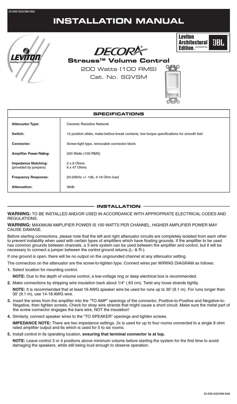 Leviton SGVSM-00W installation manual