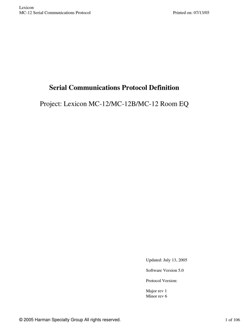 Lexicon MC-12 Balanced user guide