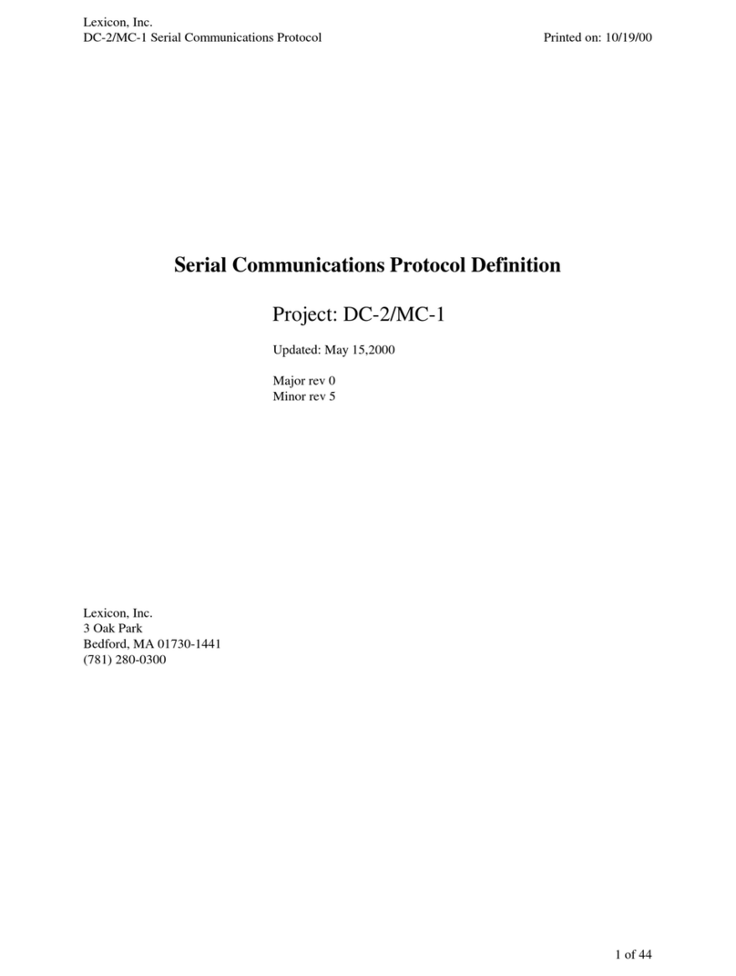 Lexicon DC-2 User manual