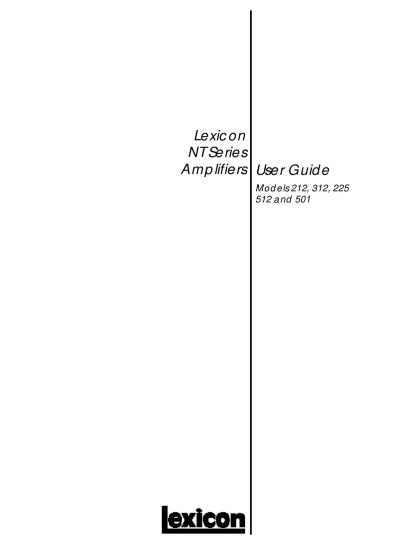 Lexicon NT-212 User manual Lexicon NT-212 User manual