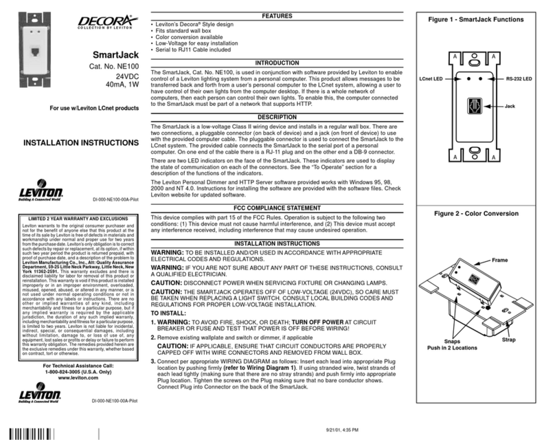 Leviton NE100-00C User manual
