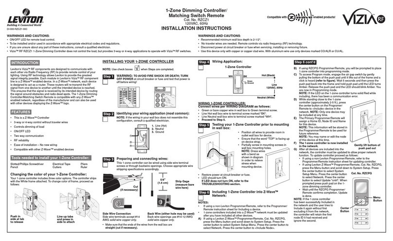 Leviton RZCZ1 User manual