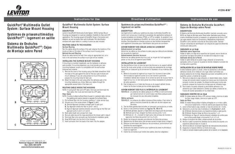 Leviton QuickPort 41296-MM Series Instructions for use