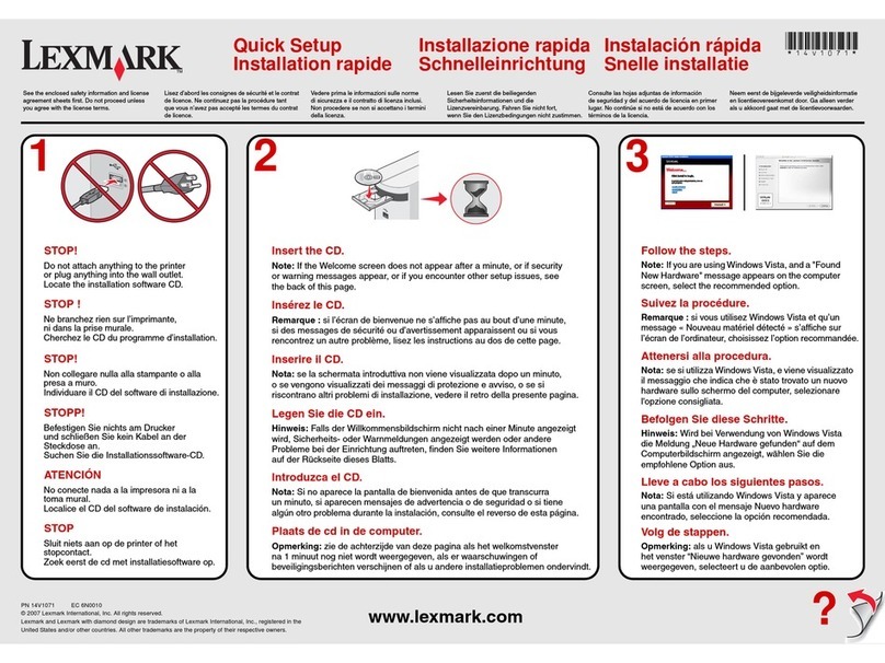 Lexmark X 2600 User manual