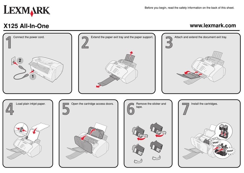 Lexmark X125 User manual