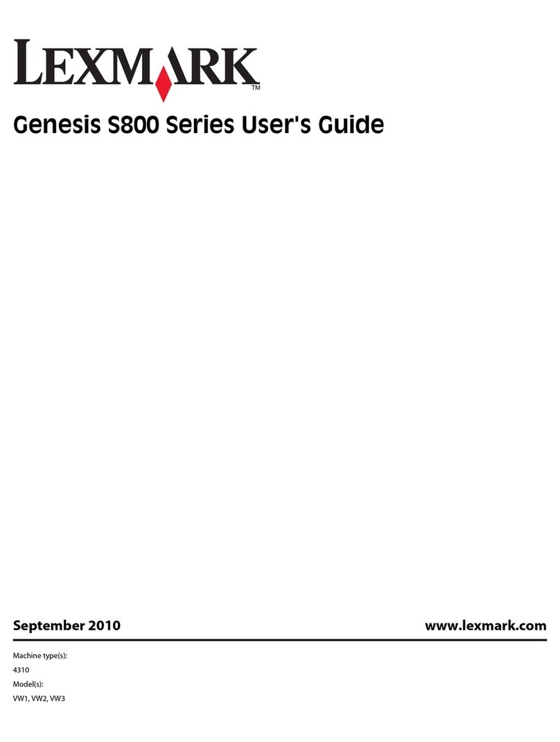 Lexmark GENESIS S815 User manual