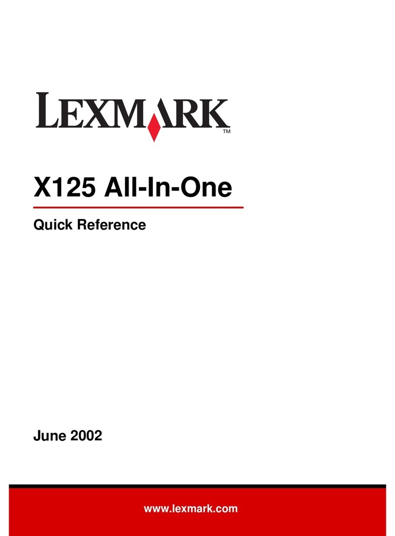 Lexmark X125 User manual
