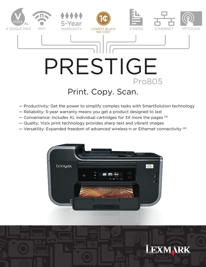Lexmark Prestige Pro805 User manual