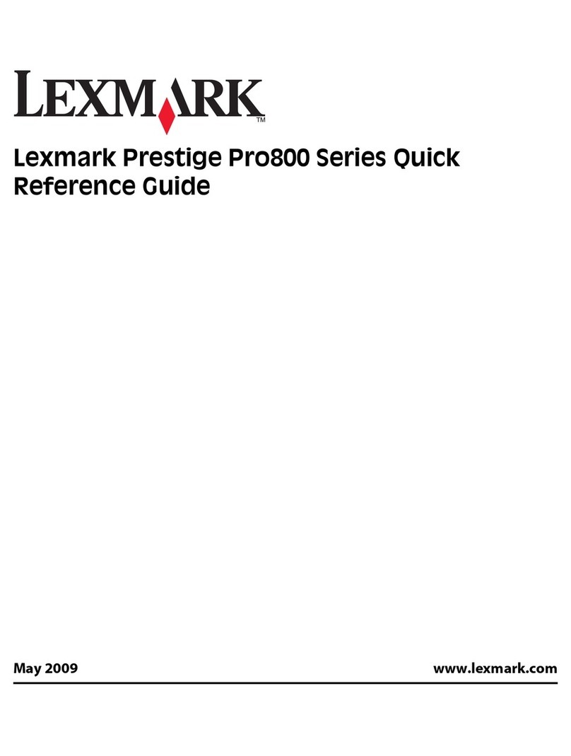 Lexmark Prestige Pro805 User manual