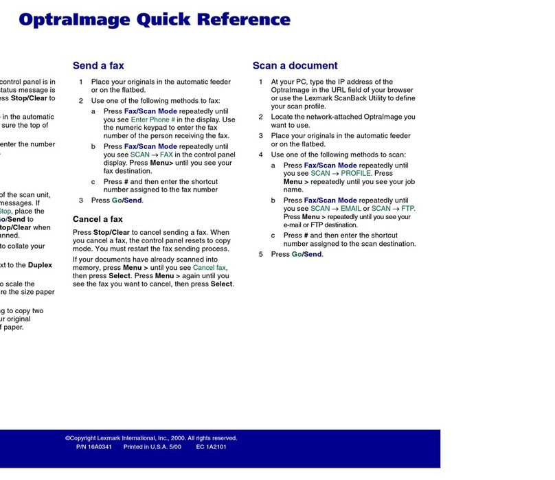 Lexmark OptraImage 232 User manual