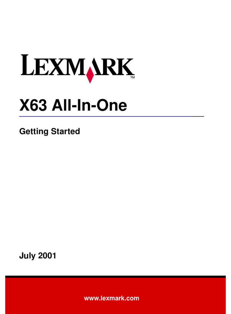 Lexmark X63 User manual