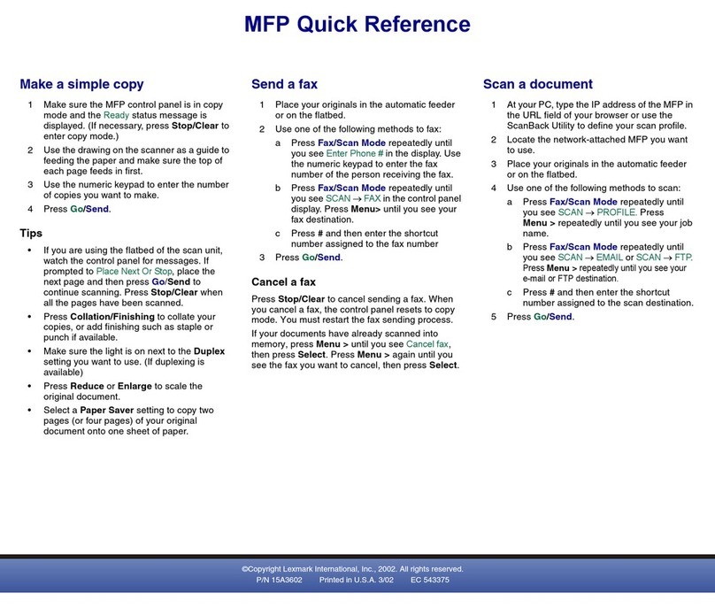 Lexmark 3200 - MFP - Option User manual