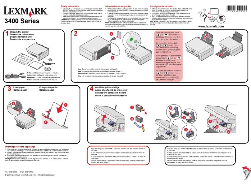Lexmark 3400 User manual
