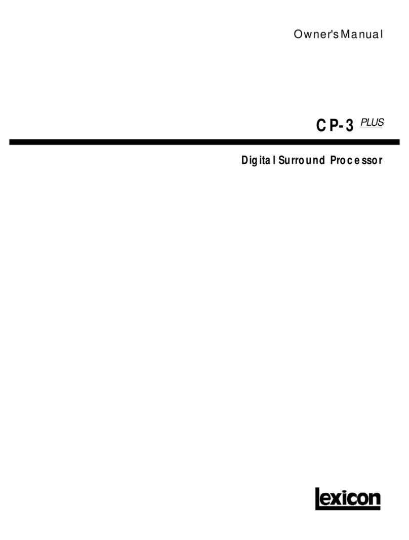 Lexicon CP-3 PLUS - THEORY AND DESIGN REV 2 User manual