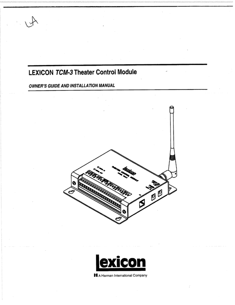 Lexicon TCM-3 Programming manual