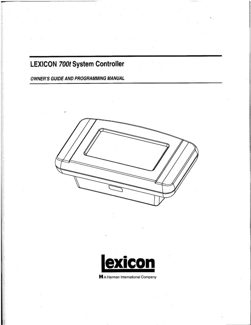 Lexicon 700t Owner's guide and programming manual