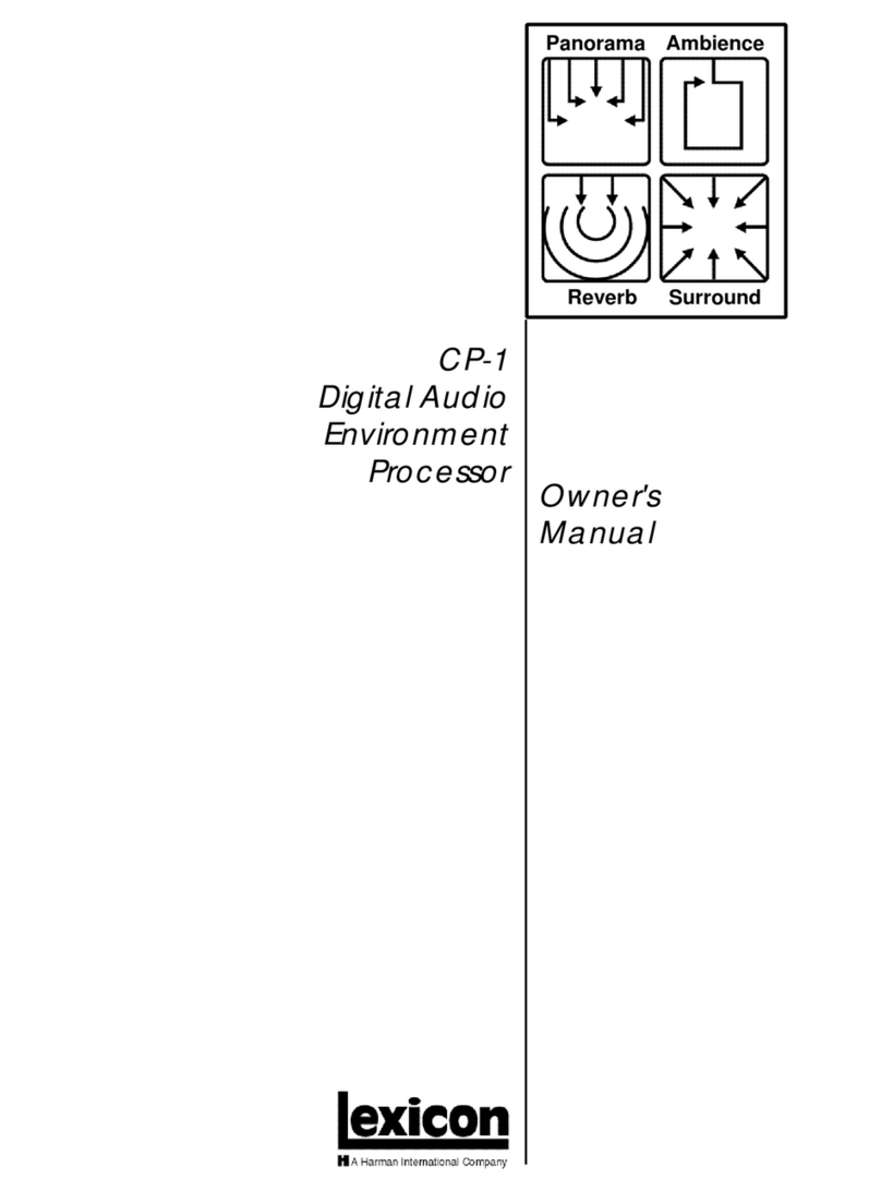 Lexicon CP-1 User manual