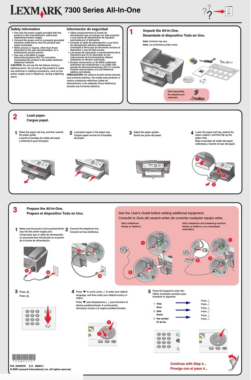 Lexmark 7300 Series User manual