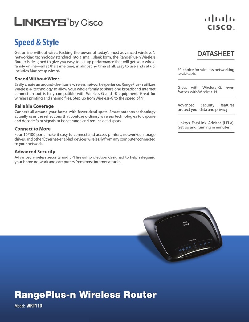 Linksys RangePlus WRT110 datasheet
