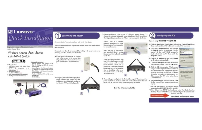 Linksys BEFW11S4-AT User manual