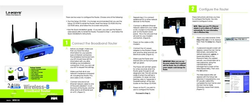 Linksys EtherFast Instant Broadband BEFW11S4 Original operating instructions